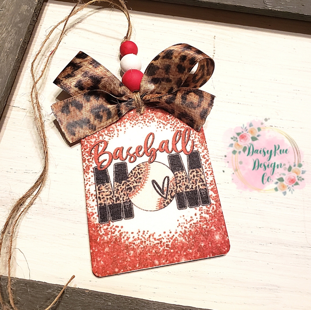 Baseball Mom Felt Car Air Freshener